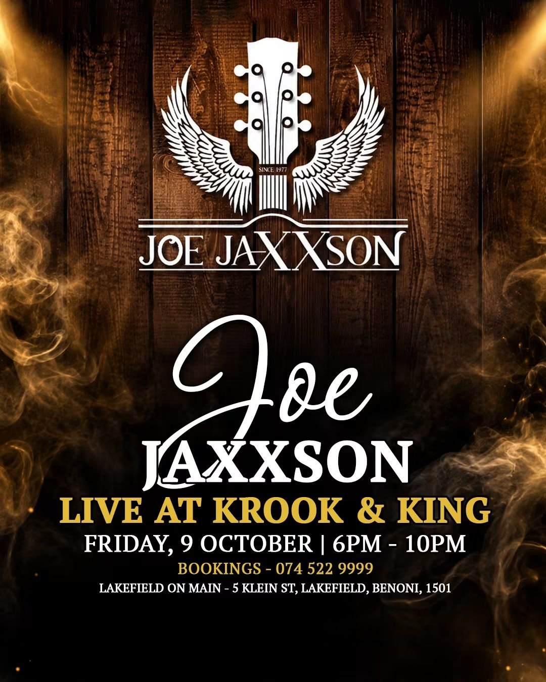 Joe Jaxxson @ Krook & King · Muldersdrift 9 Oct