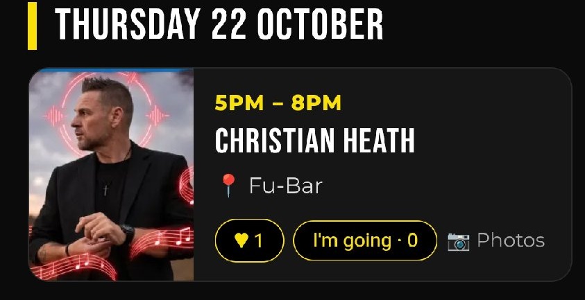 Christian Heath @ Fu-Bar · Sandton 22 Oct
