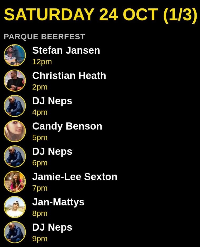 Parque Beerfest @ Parque · Johannesburg 24 Oct