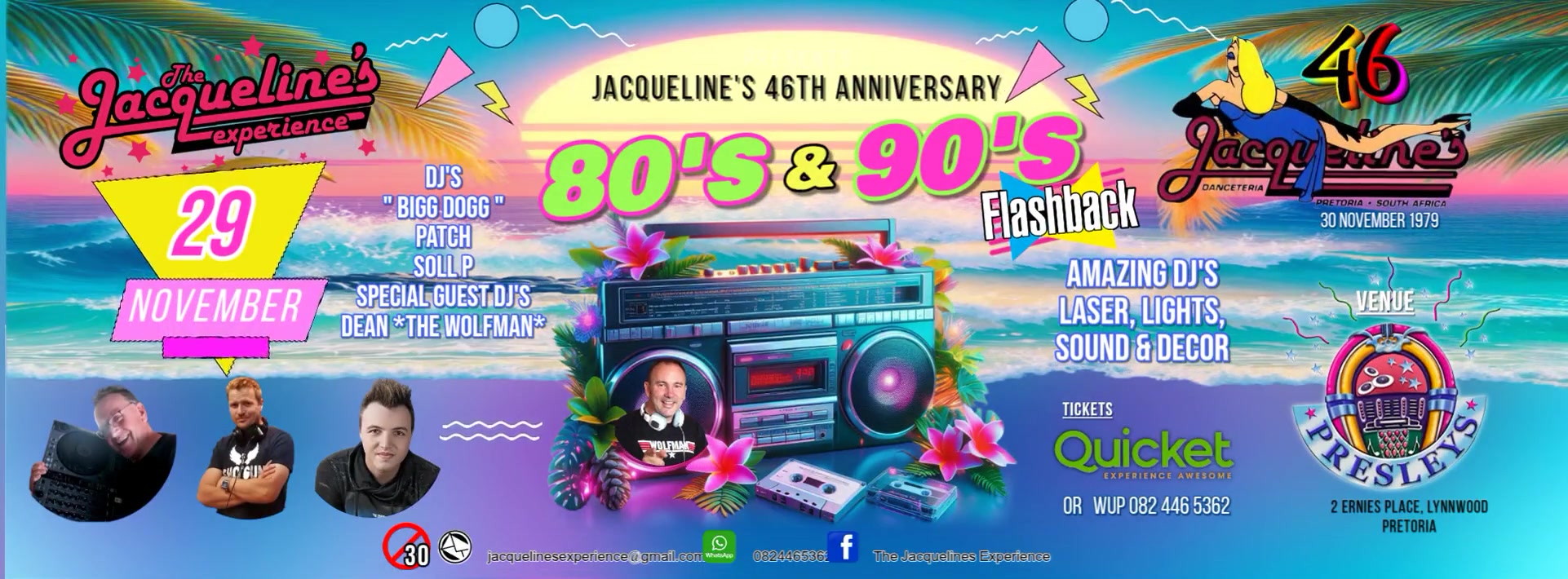 Jacqueline's Experience 80's & 90's FlashBack 29 Oct