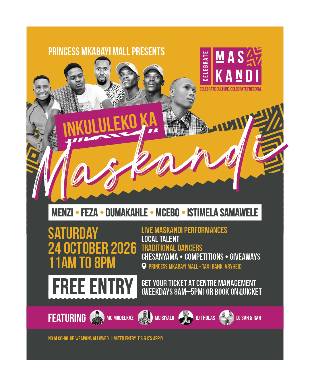Princess Mkabayi Mall | Inkululeko kaMaskandi 2026