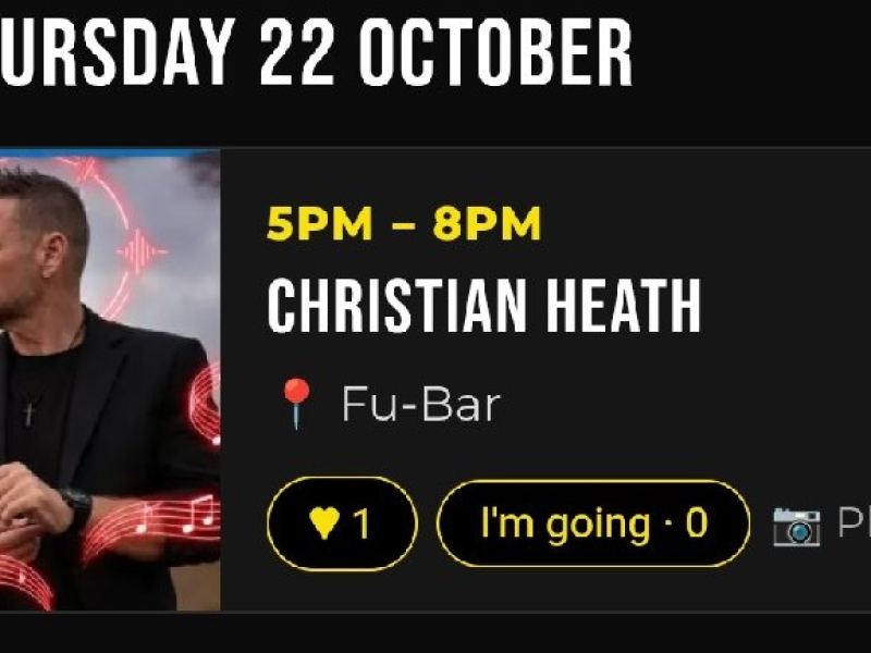 Christian Heath @ Fu-Bar · Sandton 22 Oct
