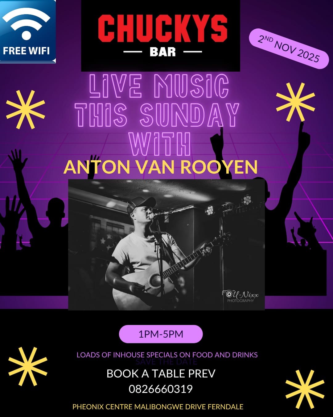 Anton Van Rooyen @ Chucky's Bar 2 Nov - Image 1