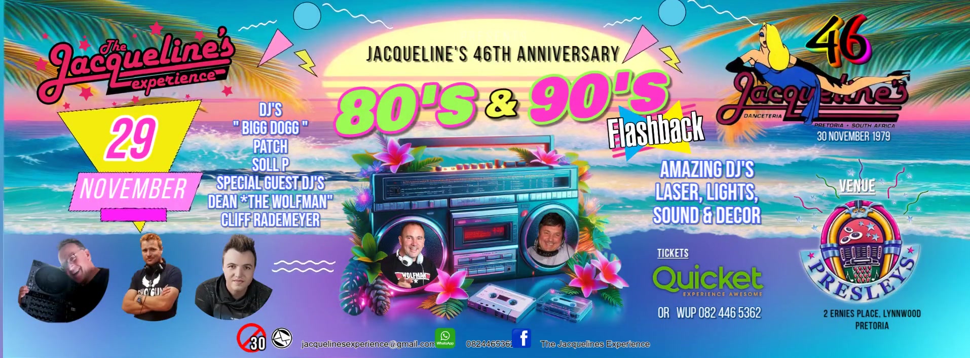 Jacqueline's Experience 80's & 90's FlashBack 29 Oct - Image 1