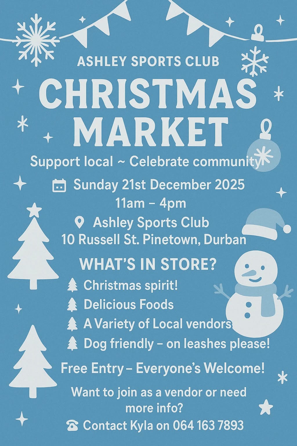 Ashley Sports Club Monthly Market