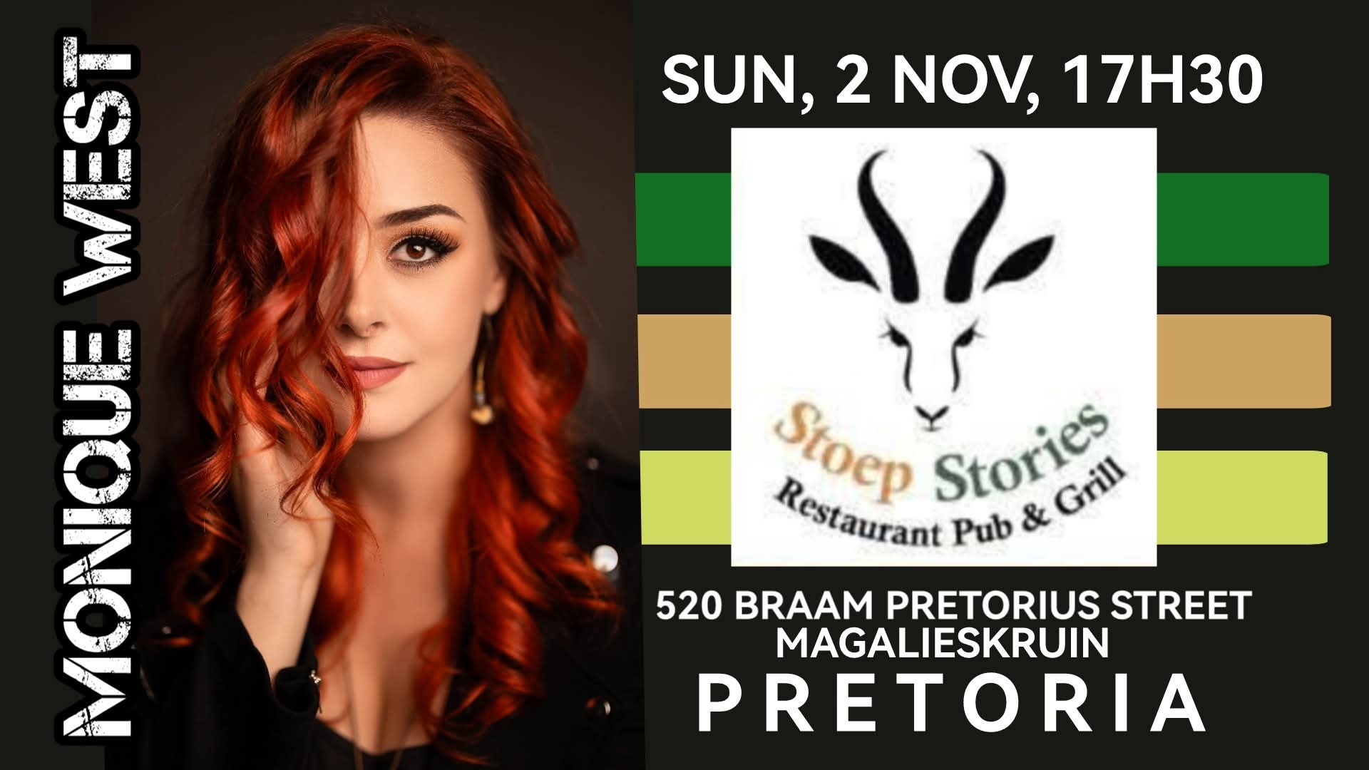 Monique West @ Stoep Stories, Pretoria 2 Nov - Image 1