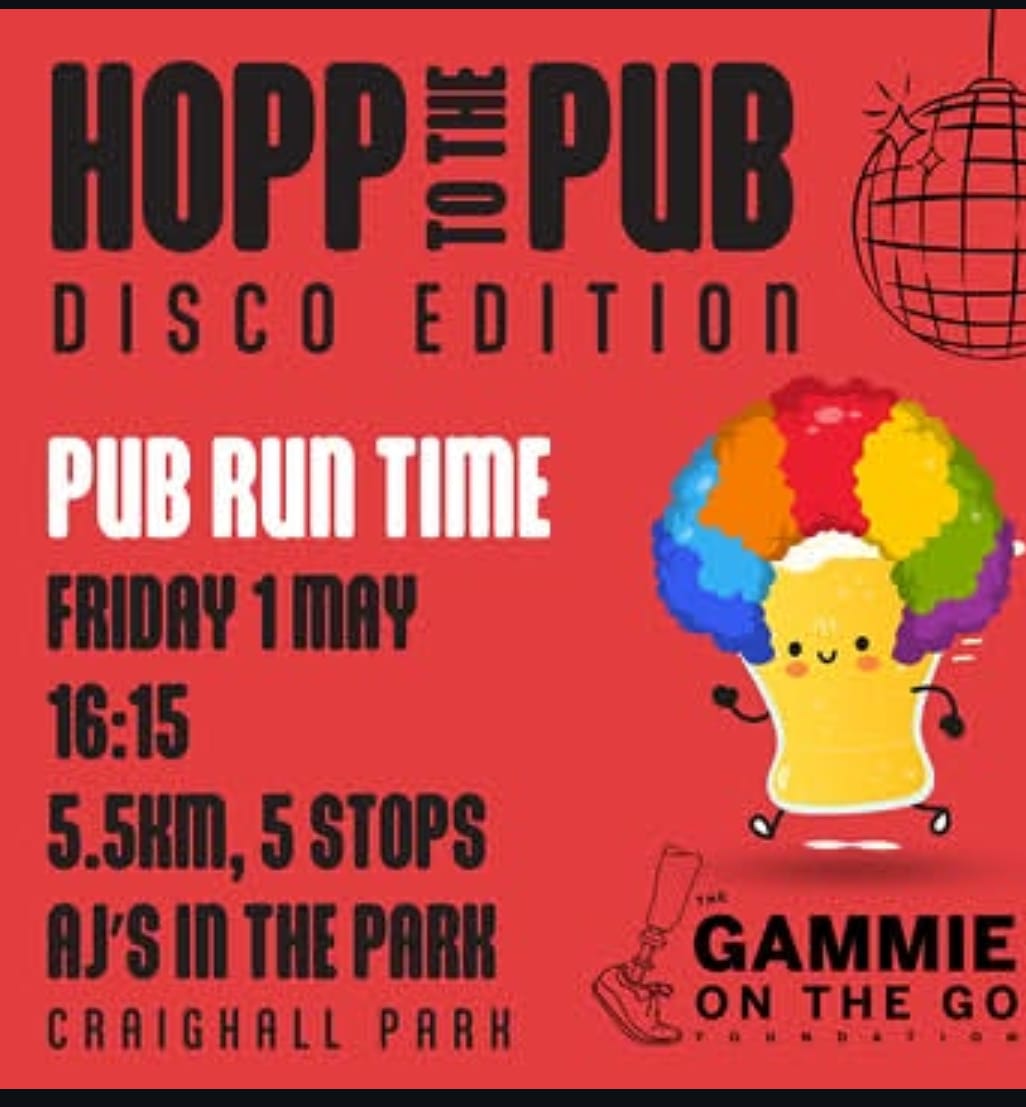 Hopp to the Pub Disco Edition @ Craighall Park, 01-05-2026 16:15
