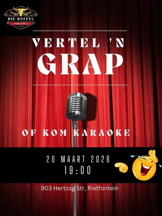 Karaoke @ Die Buffel Pub & Grill, Rietfontein, 26 March 2026 19:00