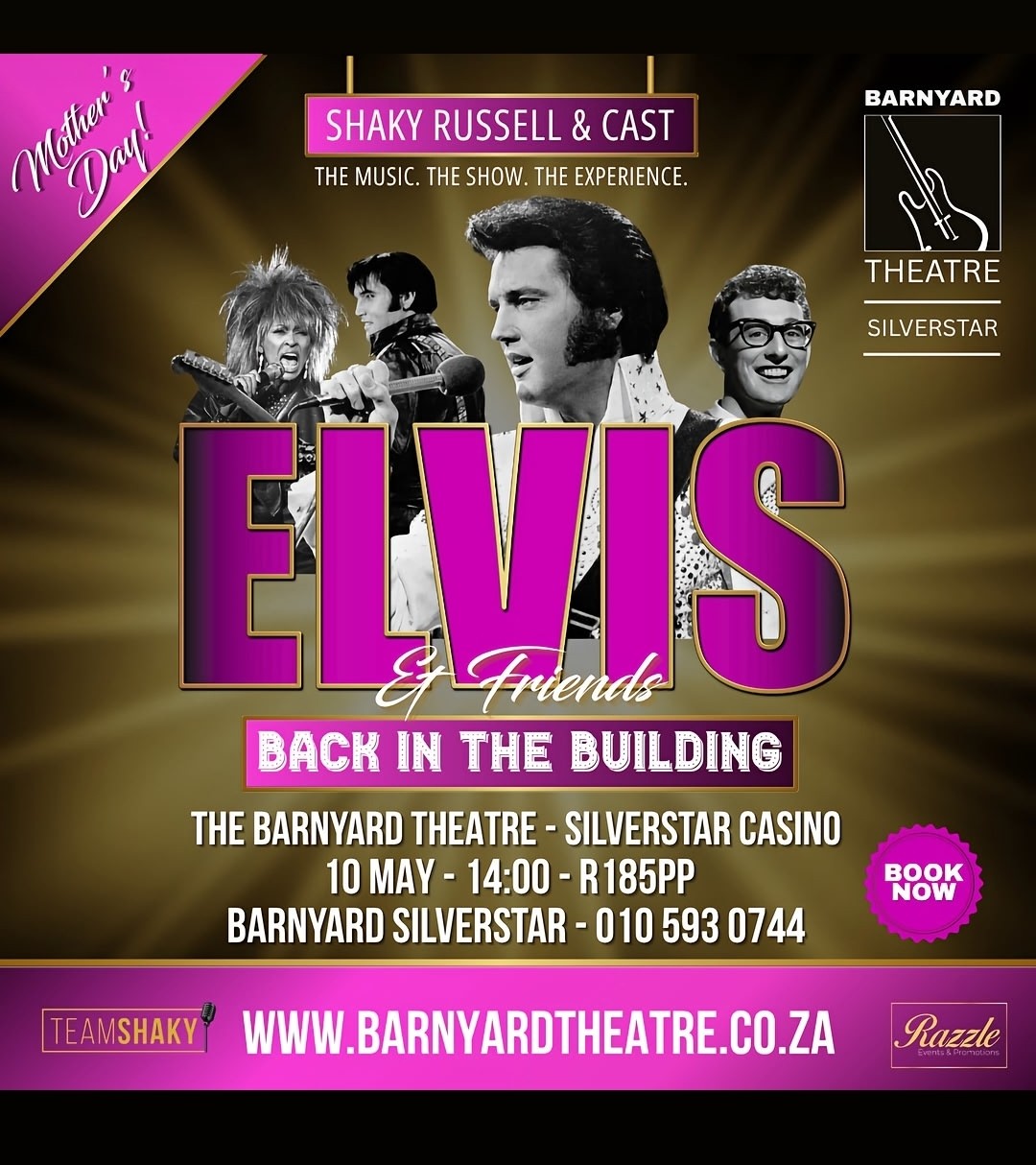 Elvis & Friends @ Barnyard Theatre - Silverstar Casino, 10 May 14:00, R185